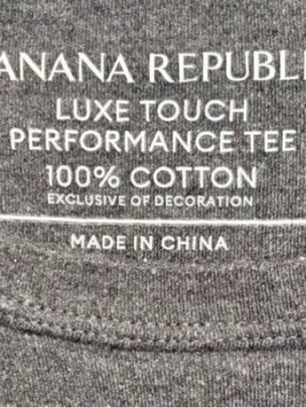 Banana Republic Luxe Touch Men’s Crew Neck T-Shirt - Dark Gray size large